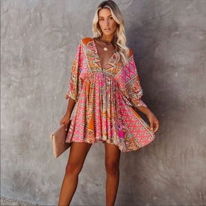 Vici Dolls Get Your Groove On Babydoll Swing Dress